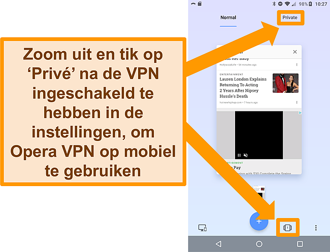 Screenshot van Opera-recensie.