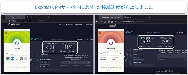 ExpressVPN のホームページの画像。