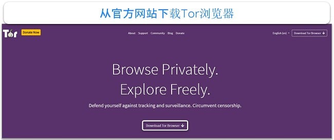 Tor 项目主页图片。