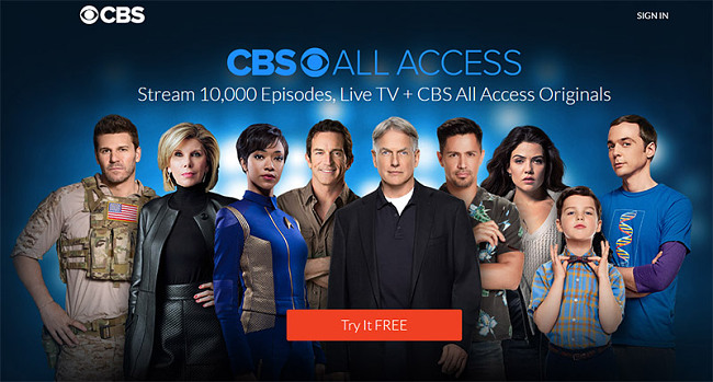 CBS shows all access
