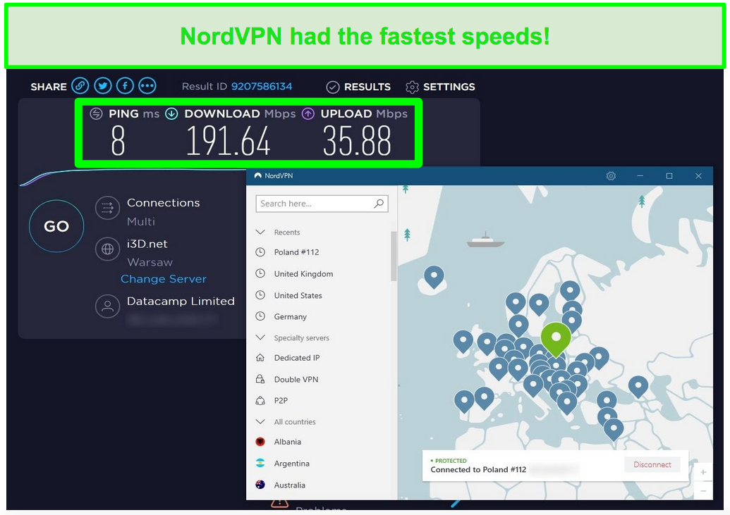vpns with bets speeds