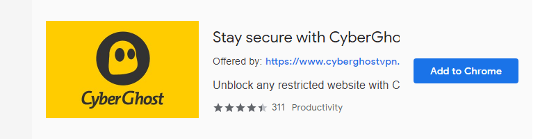 chrome web store no cyberghost