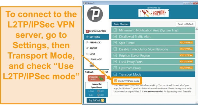 Psiphon VPN 3.179 (07.07.2023) instal the new version for android