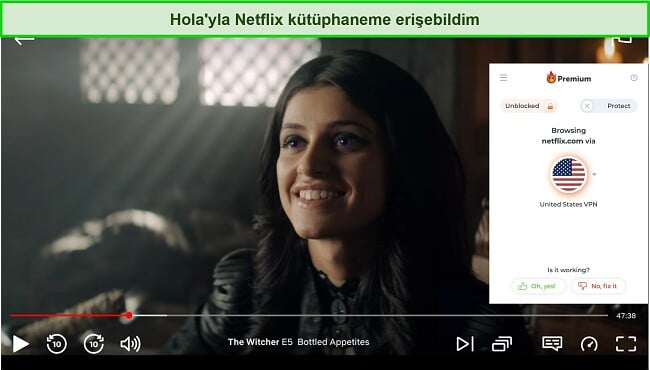 Netflix ile çalışan Hola'nın ekran görüntüsü