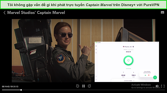 Ảnh chụp màn hình PureVPN mở khóa Disney +.