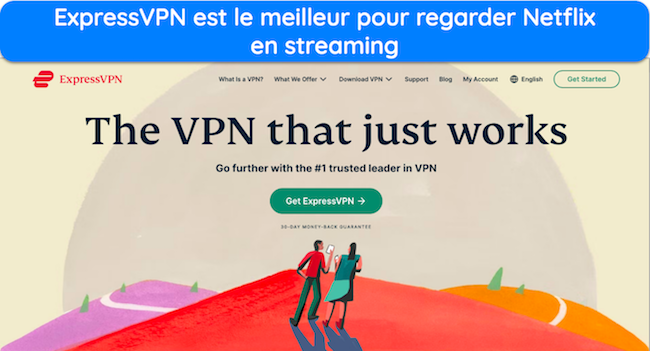 Capture d'écran de la page d'accueil d'ExpressVPN