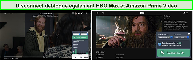 La capture d'écran de Disconnect débloque également HBO Max et Amazon Prime Video.