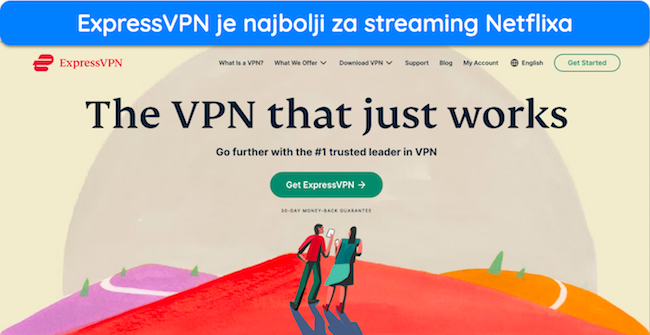 Snimka zaslona početne stranice ExpressVPN-a