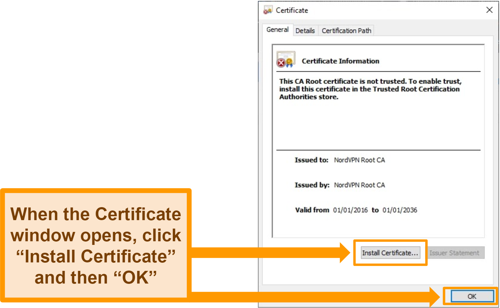 nordvpn certificate download