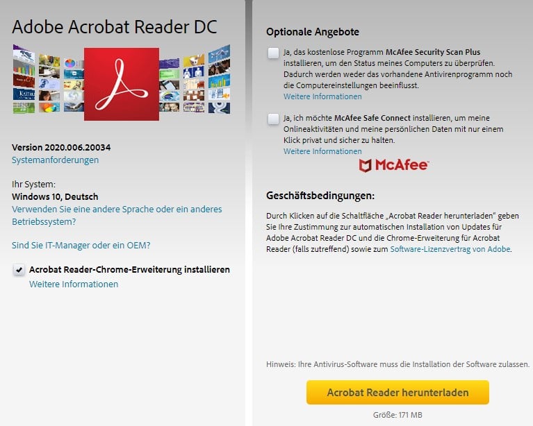 download adobe acrobat reader dc 2020
