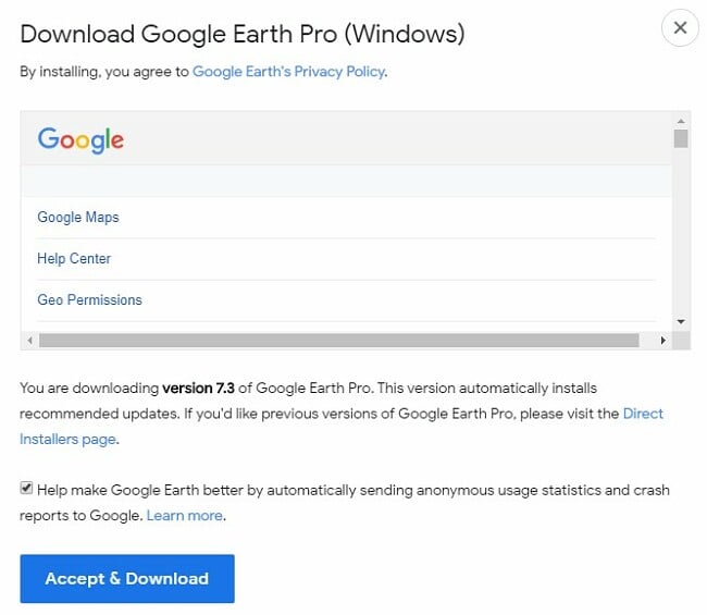google earth pro install