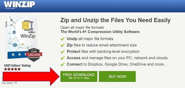 free download software to open winzip files
