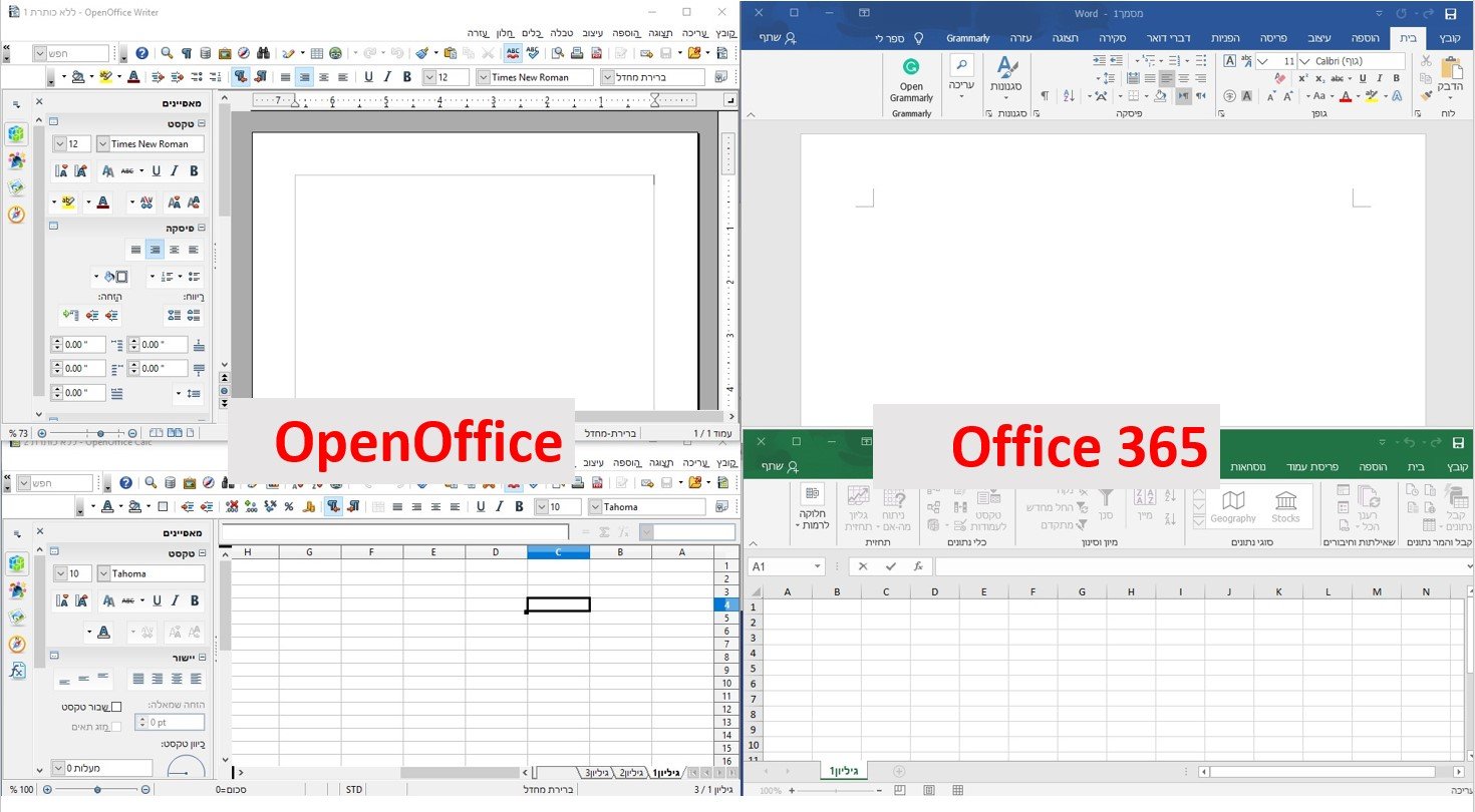 libreoffice vs openoffice spreadsheet comparison