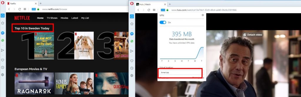 does opera vpn work with netflix