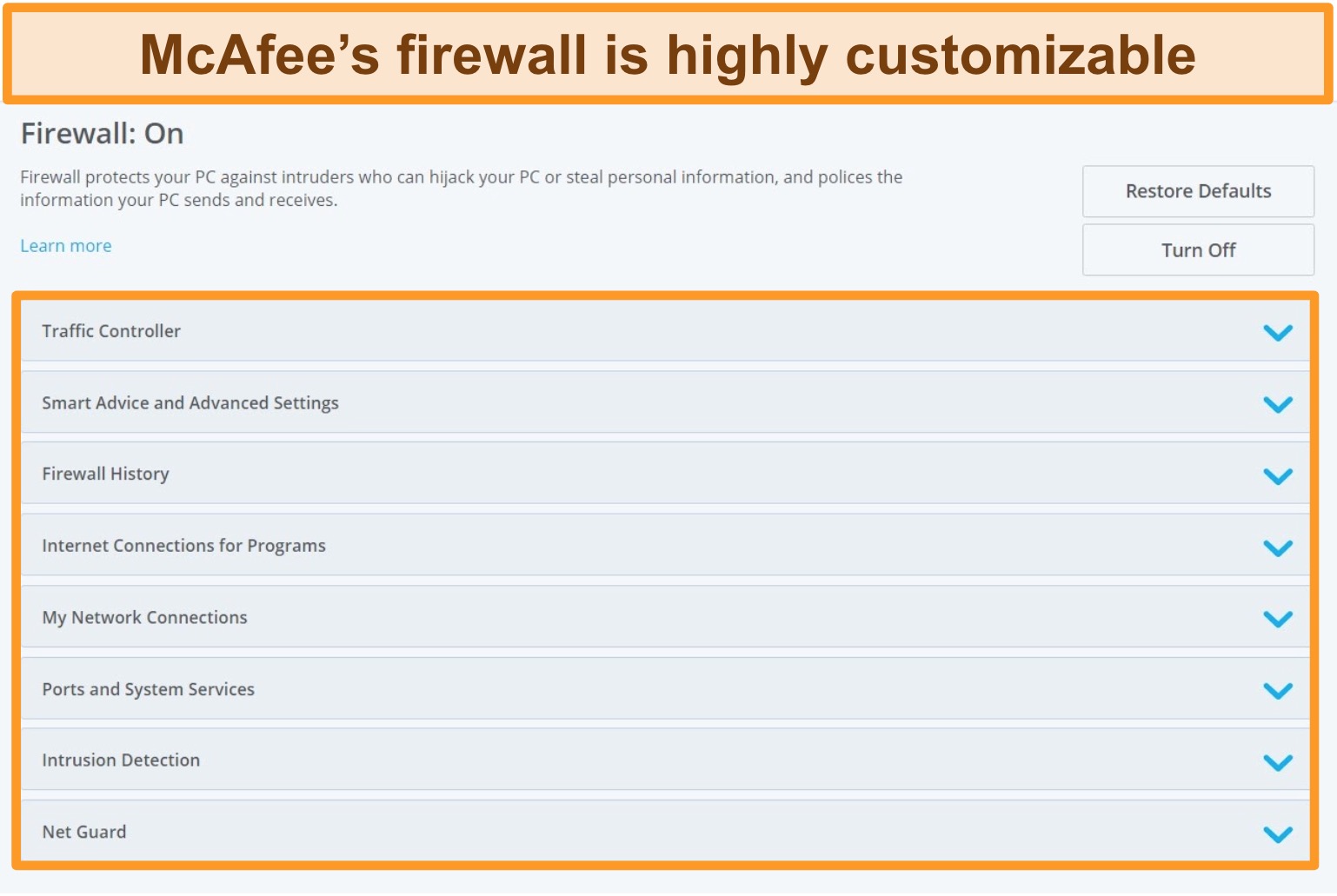 Mcafee firewall core service что это