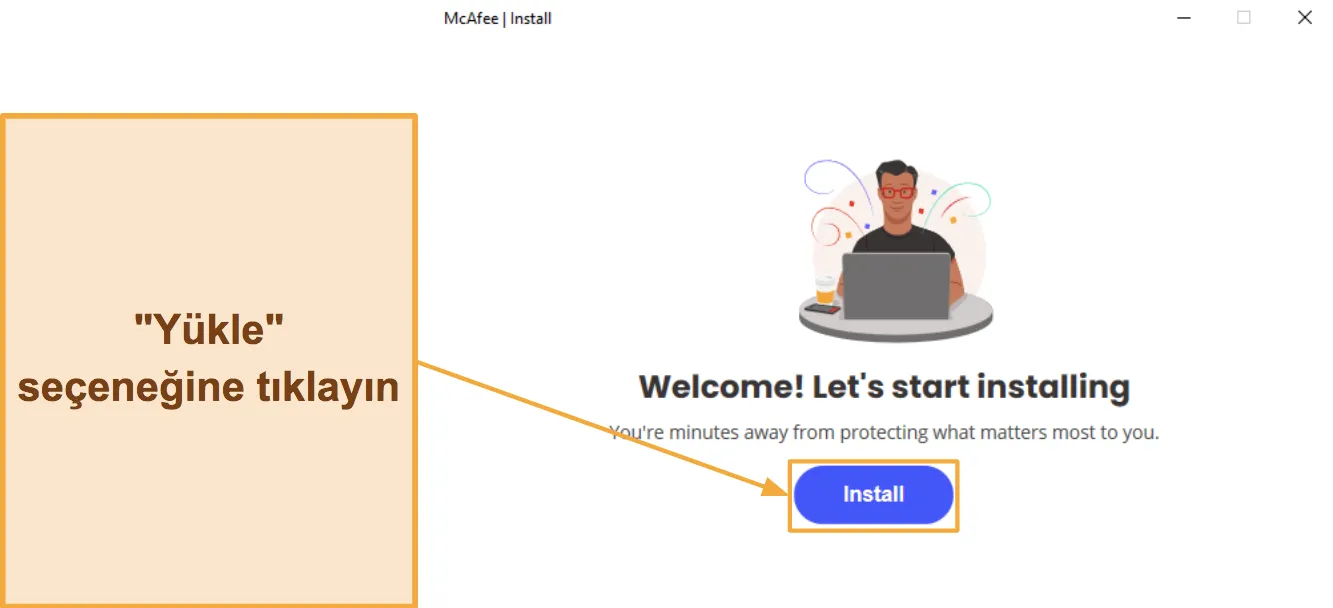 Kurulumu başlatın ve uygulamayı yüklemeye başlamak için Yükle düğmesine tıklayın.