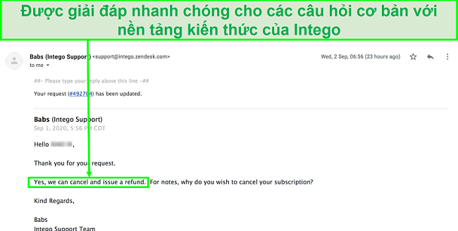 Intego chụp màn hình kiến trúc cơ sở dữ liệu hiển thị các câu hỏi và biến phổ trả lời