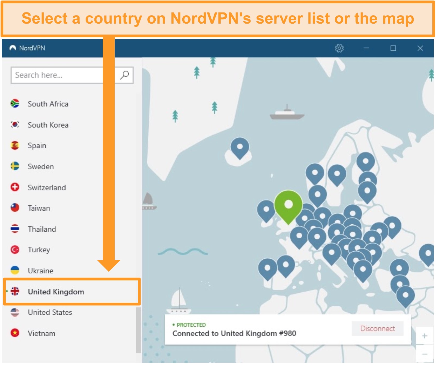 nordvpn server list