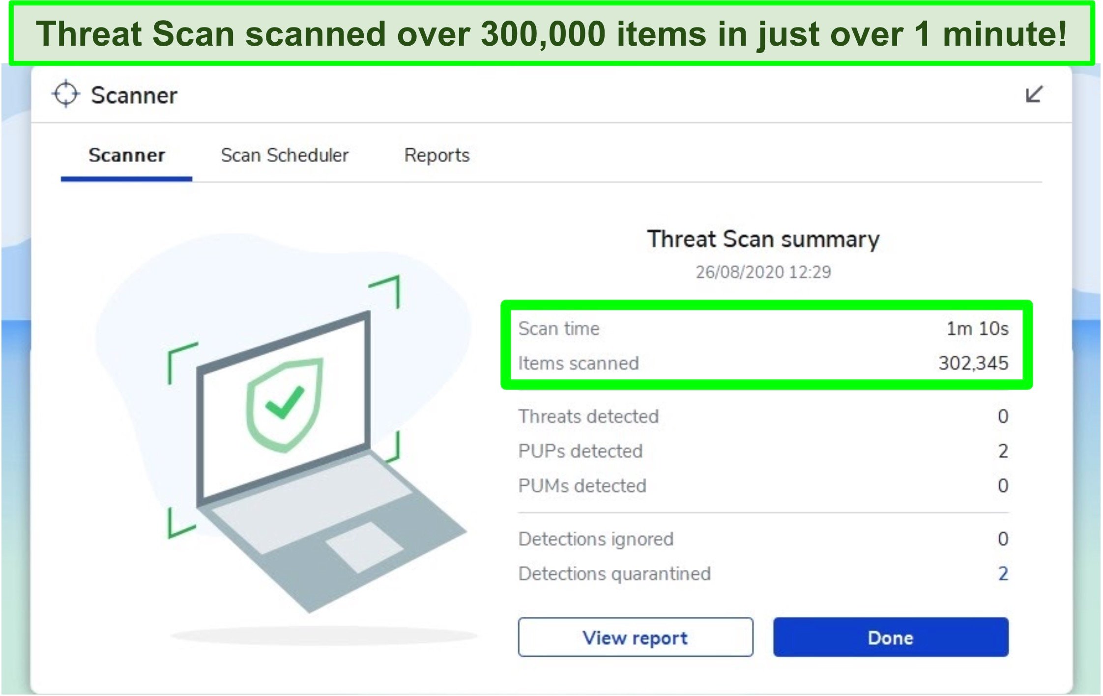 scan malwarebytes on line