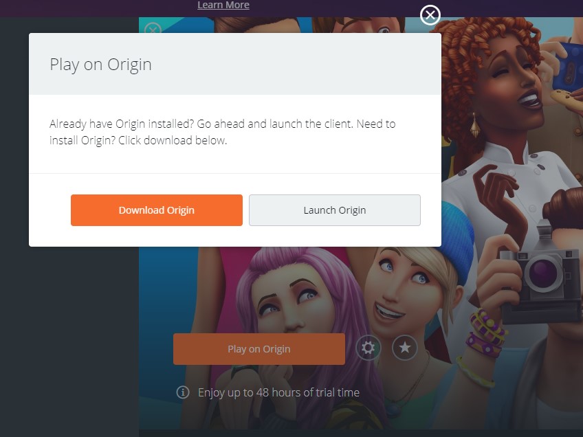 installing sims 4 without origin