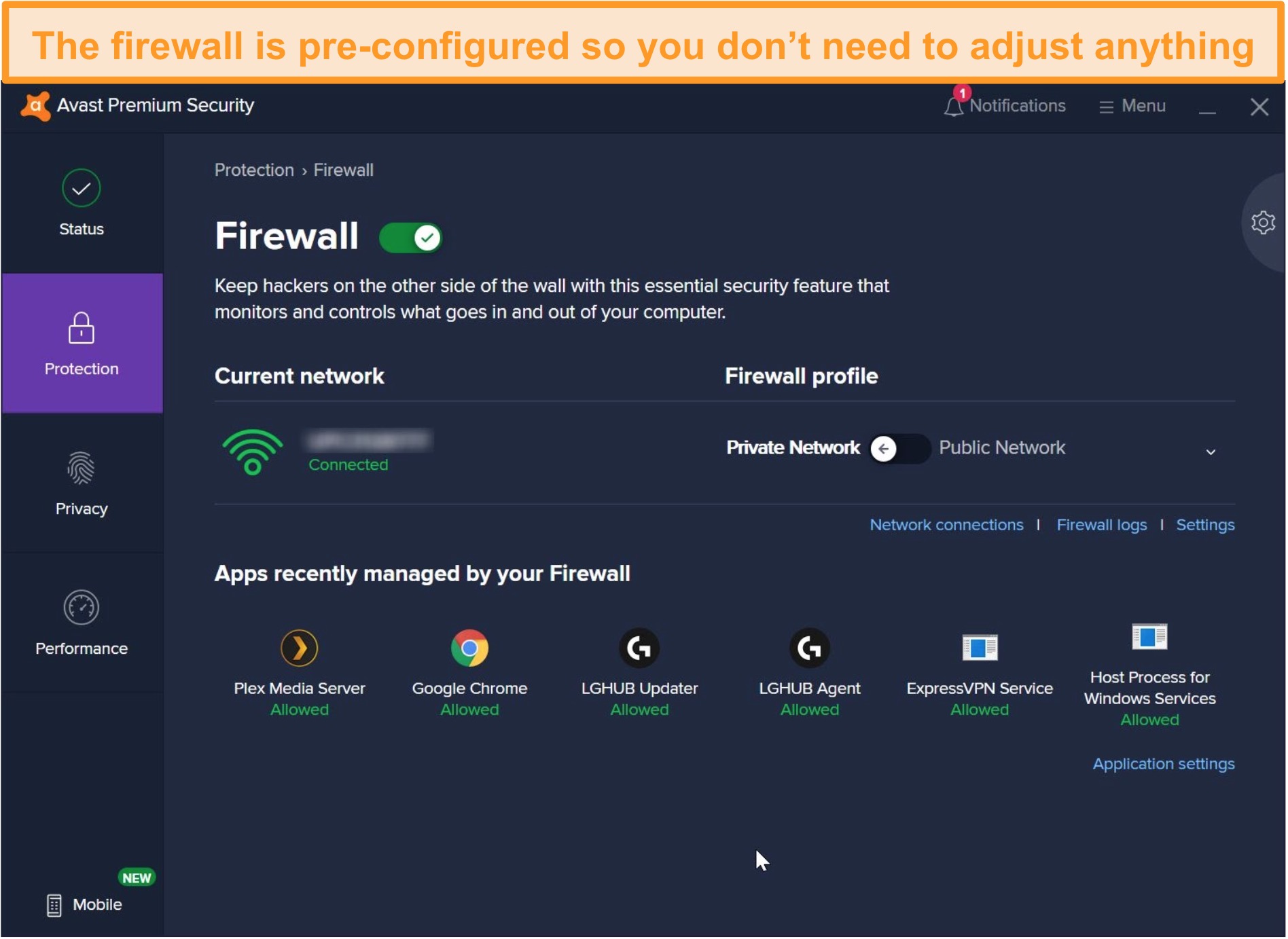 avast free antivirus blocking internet connection
