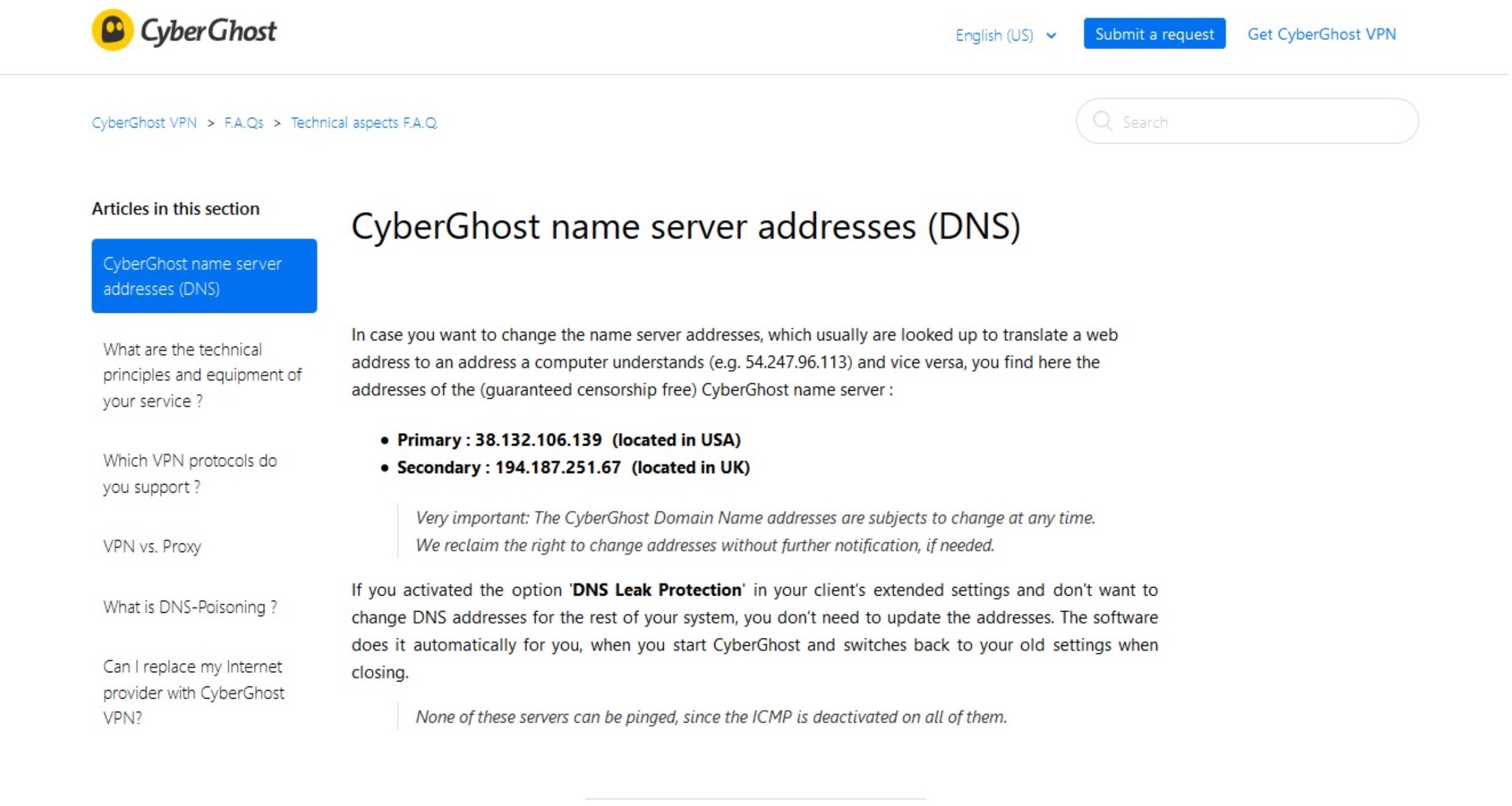 cyberghost chrome extension server option