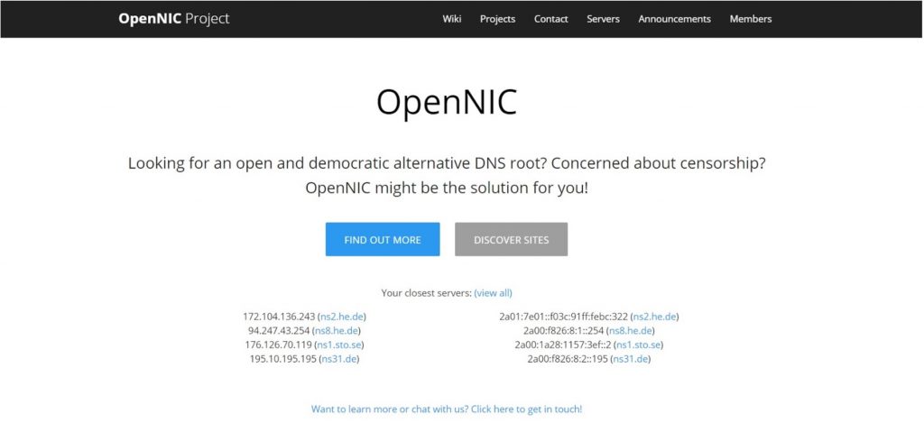 Opennic dns как использовать