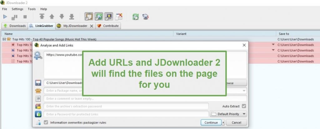 free instals JDownloader 2.0.1.48011