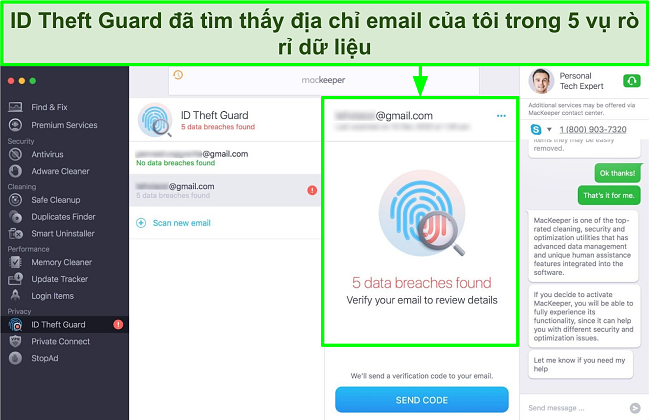 MacKeeper ID Theft Guard đã xác định thành công 5 vụ vi phạm dữ liệu email