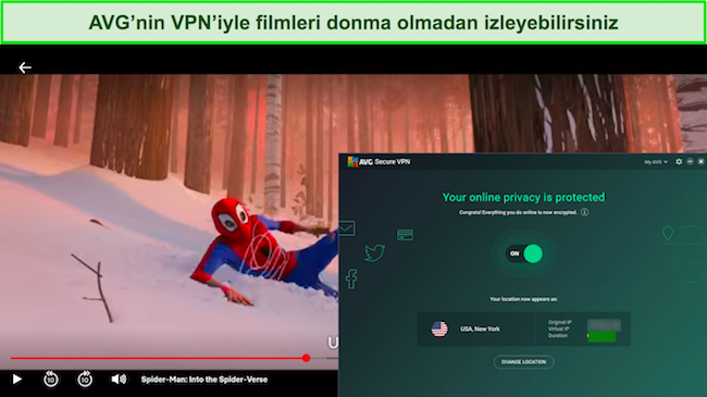 AVG Secure VPN akışının Netflix ekran görüntüsü