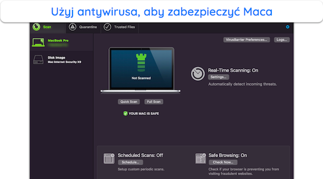 Zrzut ekranu głównego menu Intego po instalacji