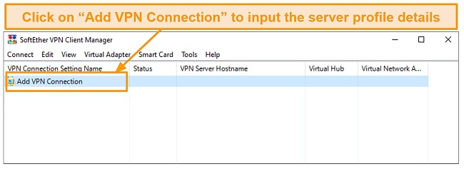 Adding VPN connection on LimeVPN