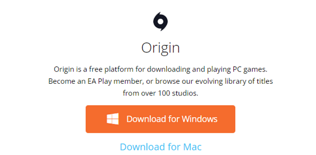 origin download windows 10 not working