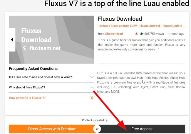 Roblox Fluxus Mobile Executor Download Link Fluxus Latest Version 2023 
