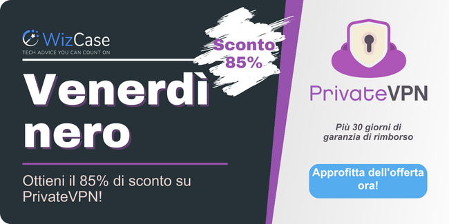 Coupon PrivateVPN per il Black Friday 2023