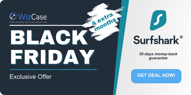 Surfshark Black Friday 2024 coupon banner