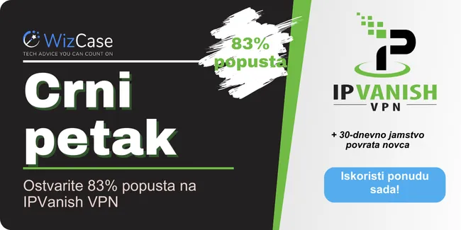 IPVanish VPN kupon za Crni petak 2023