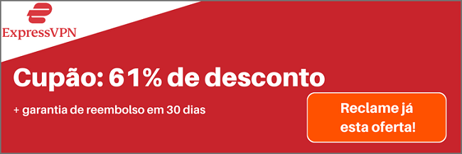 Banner de cupom fino ExpressVPN 2024