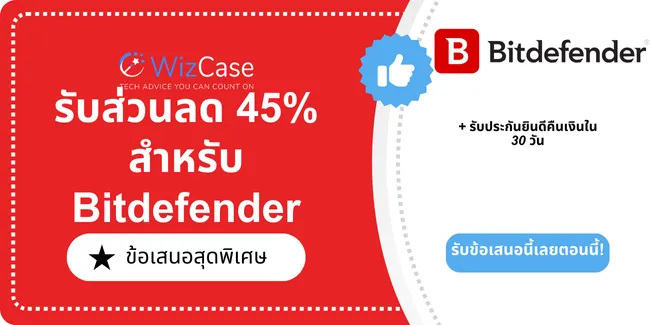 แบนเนอร์คูปองหลักของ Bitdefender 2024