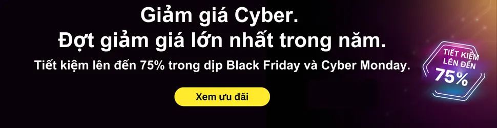 Biểu ngữ phiếu giảm giá Norton Black Friday 2024