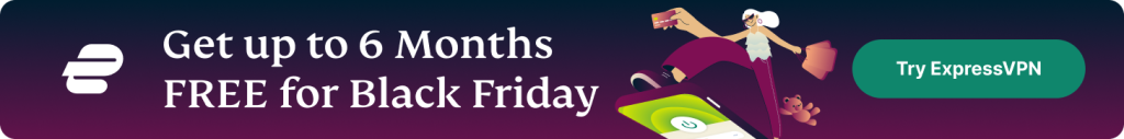 Black Friday banner, 728x90 pixels, promoting special deals