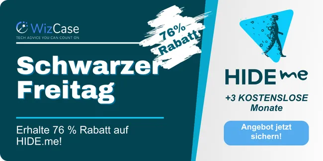 hide.me Black Friday 2024 Gutschein-Banner