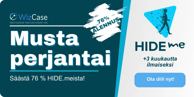 hide.me Black Friday 2024 -kuponkibanneri