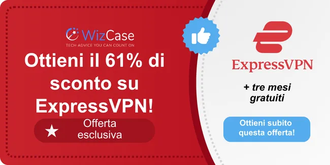 Banner coupon principale di ExpressVPN 2024