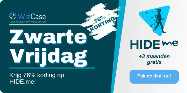 hide.me Black Friday 2024 kortingsbonbanner