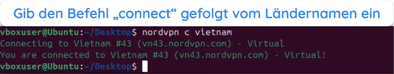 Screenshot, der zeigt, wie man alle verfügbaren NordVPN-Serverländer unter Linux anzeigt.