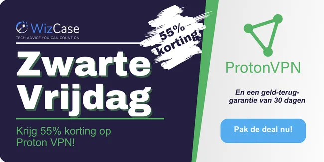 Proton VPN Black Friday 2024 kortingsbonbanner