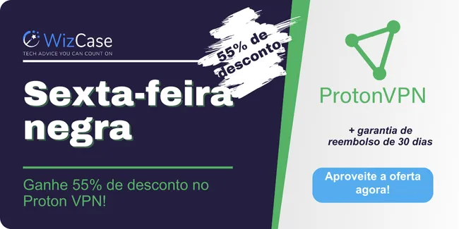 Banner de cupom da Black Friday 2024 da Proton VPN