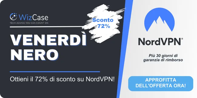 Banner coupon NordVPN Black Friday 2025