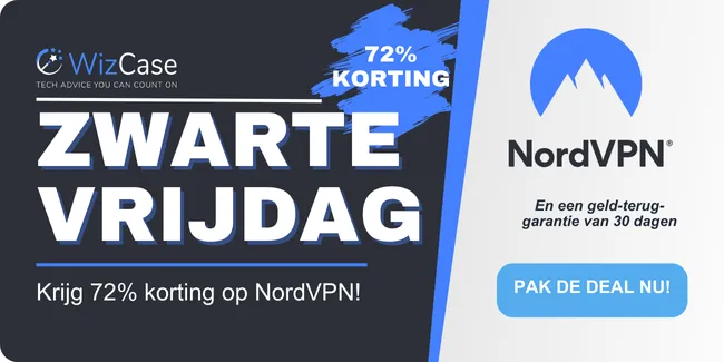 NordVPN Black Friday 2025 kortingsbonbanner